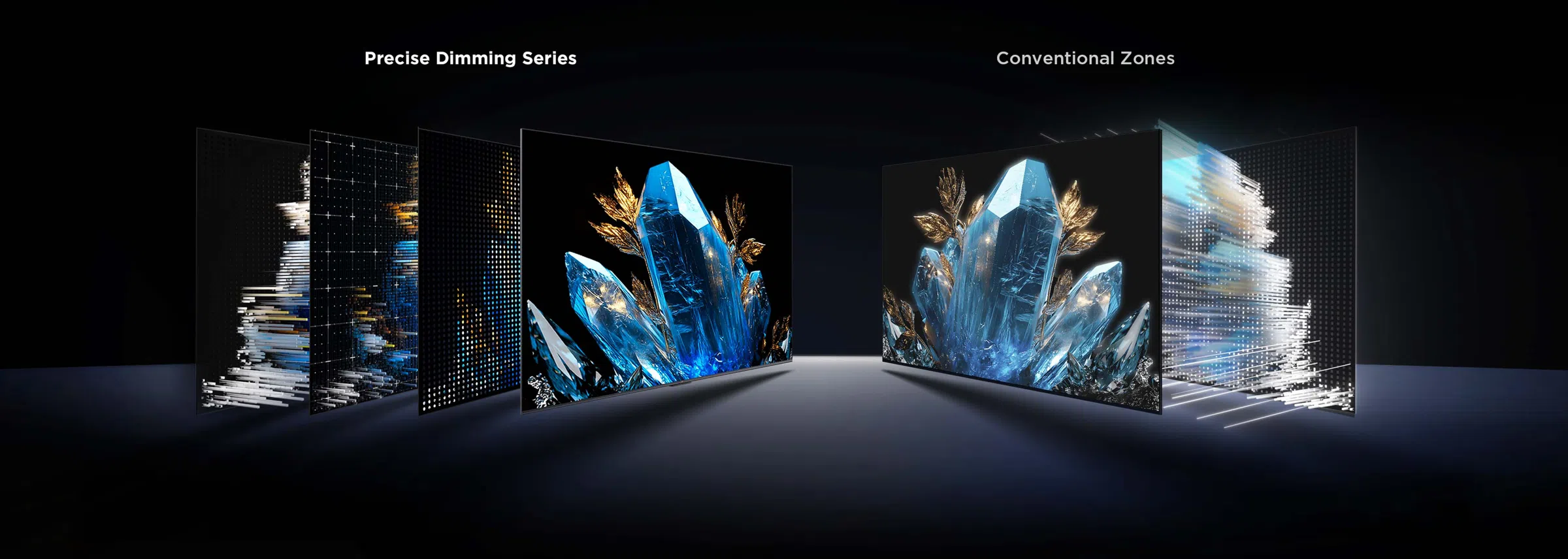 Precise Dimming Series Up to 512 Zones vs. conventional zones