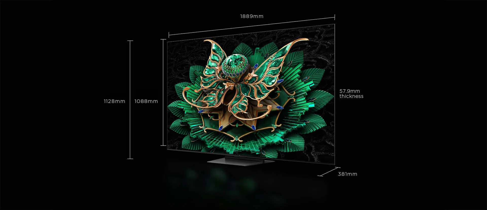 TCL TV C7K Premium QD-MiniLED TV Screen Size