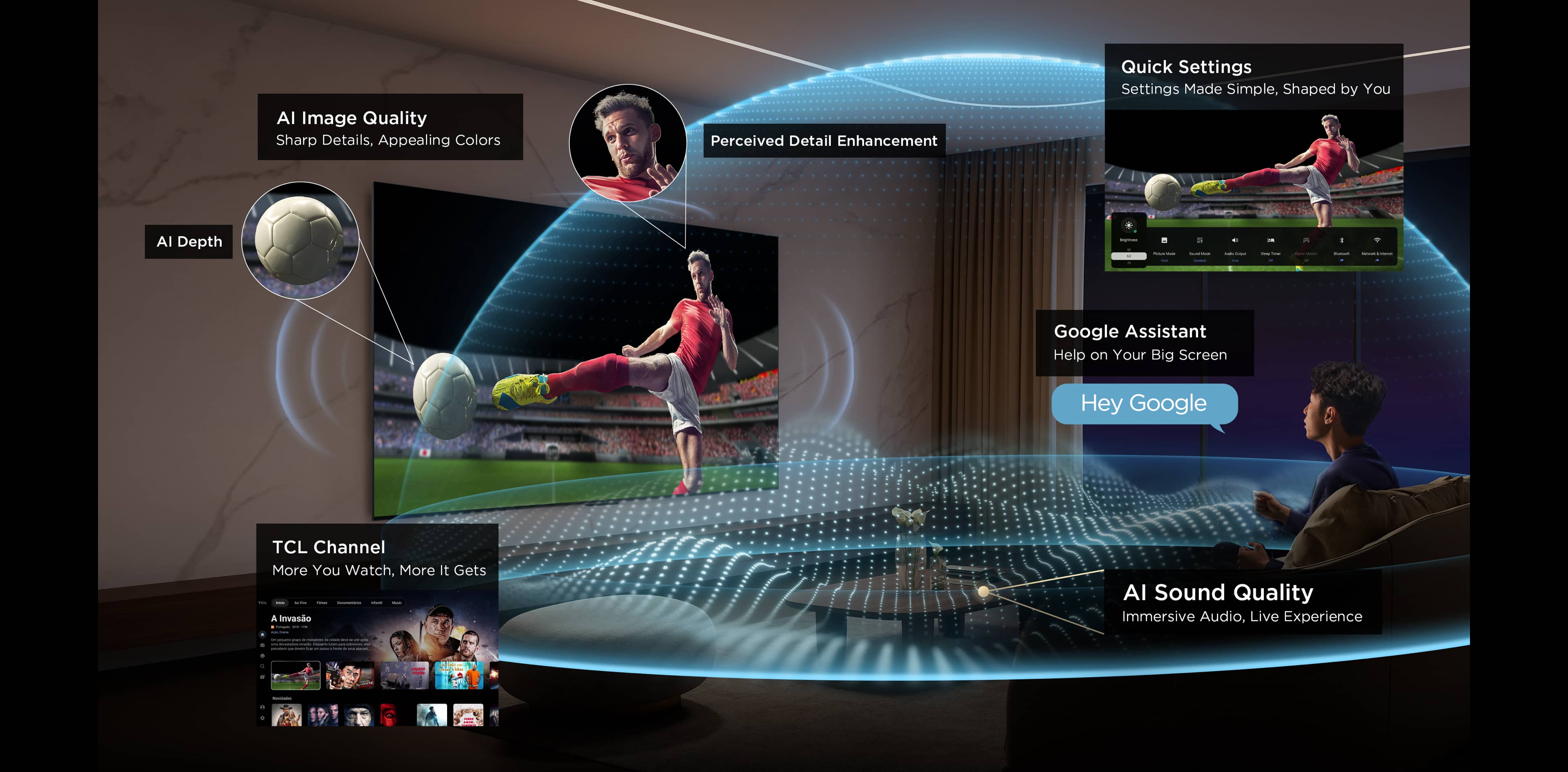 В TCL QLED используются цветные квантовые кристаллы