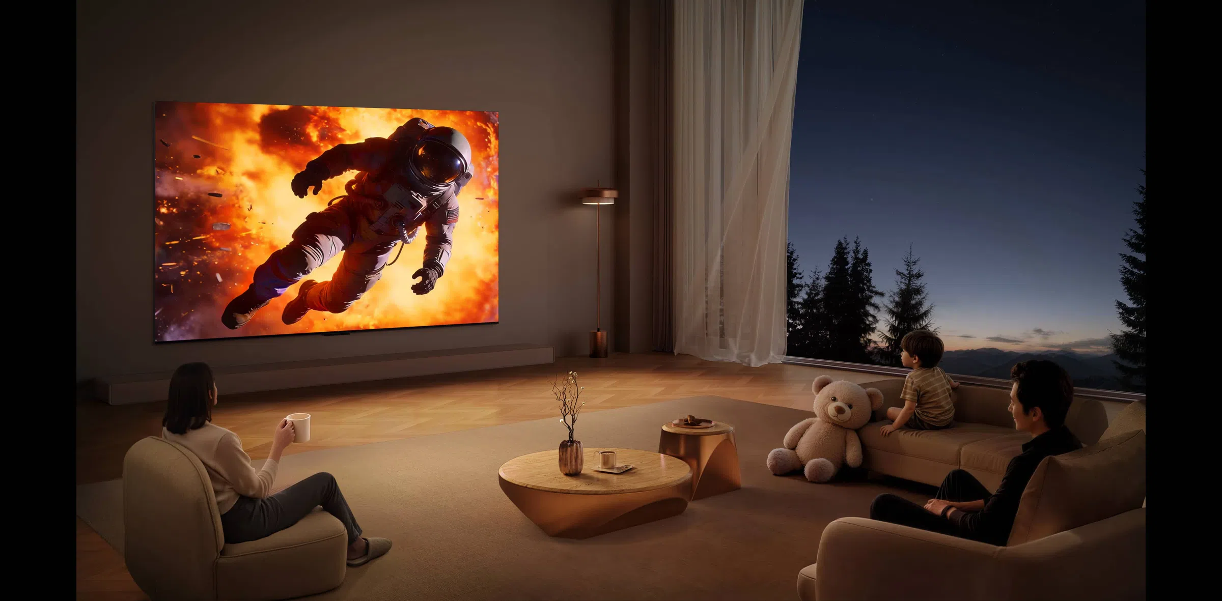 Téléviseur LED TCL C7L SQD-Mini avec angle de vision ultra-large