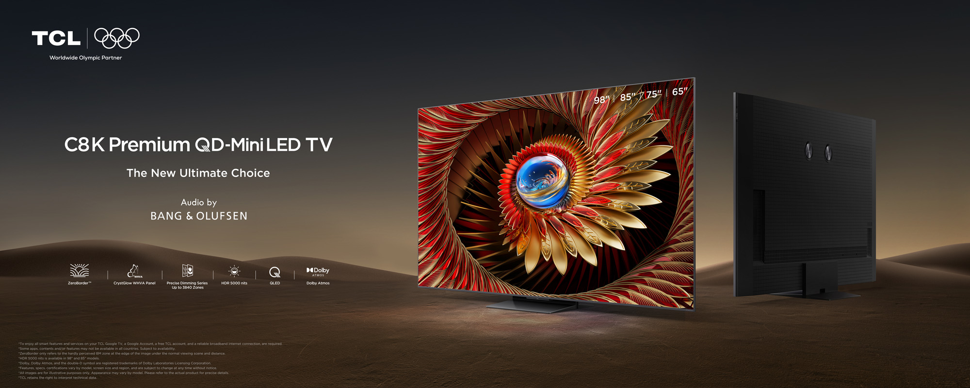 TV-TCL C8K プレミアム 4K量子ドットMini LED液晶テレビ TCL C8K