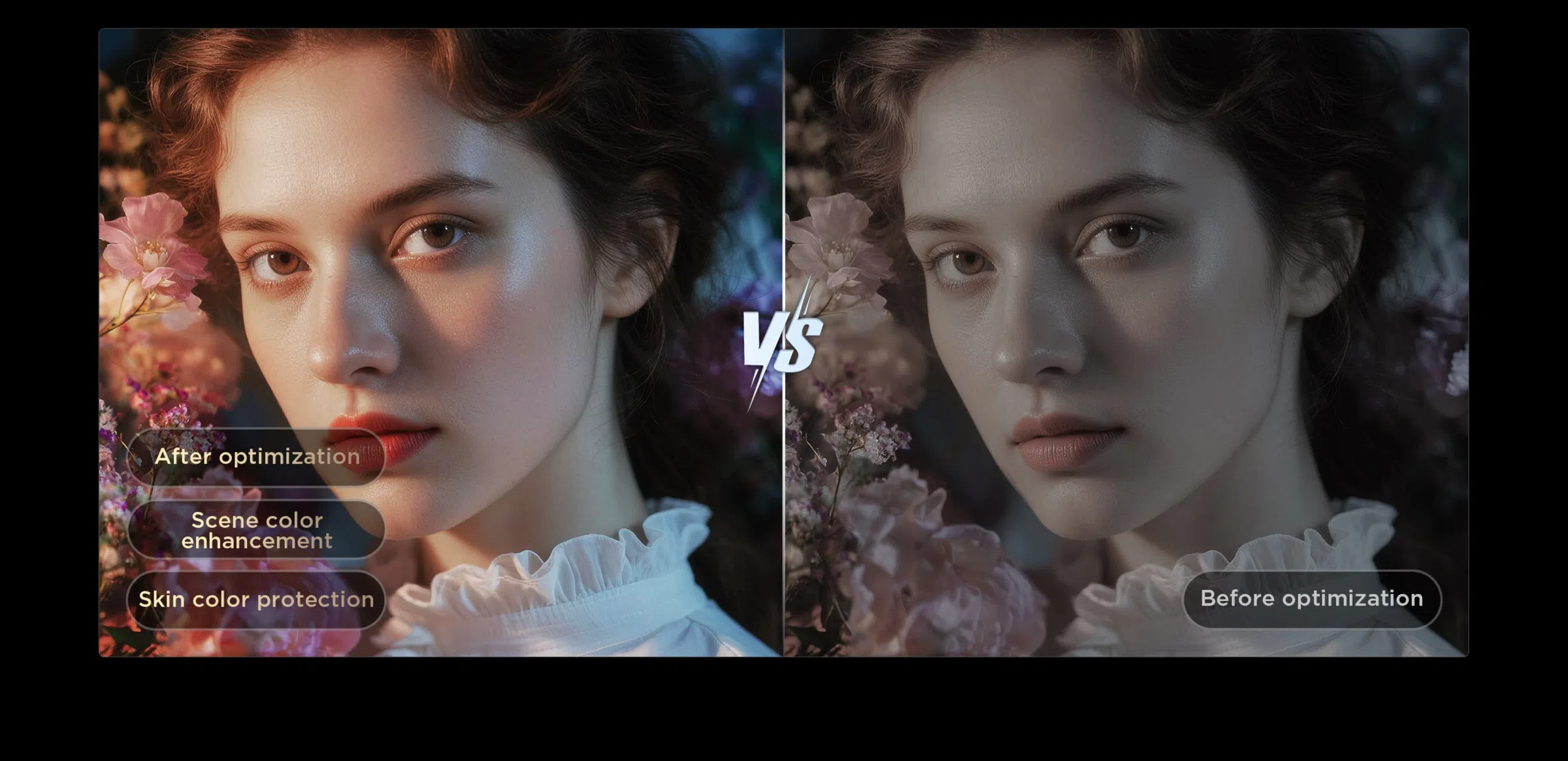 65C8L 4K 65" SQD-Mini LED Google TV Bionic Color Optimization technology delivers more realistic skin color