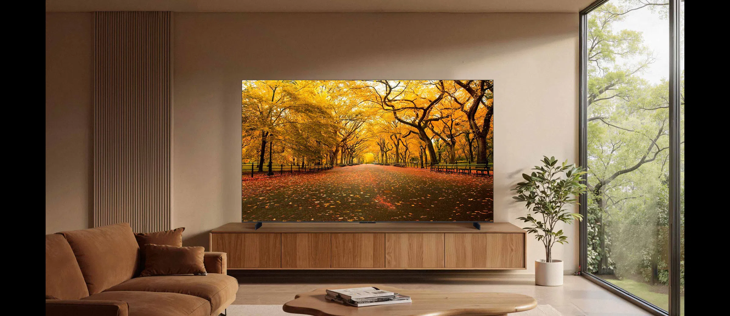 TCL C8L SQD-Mini LED TV Seamlessly blending into your space