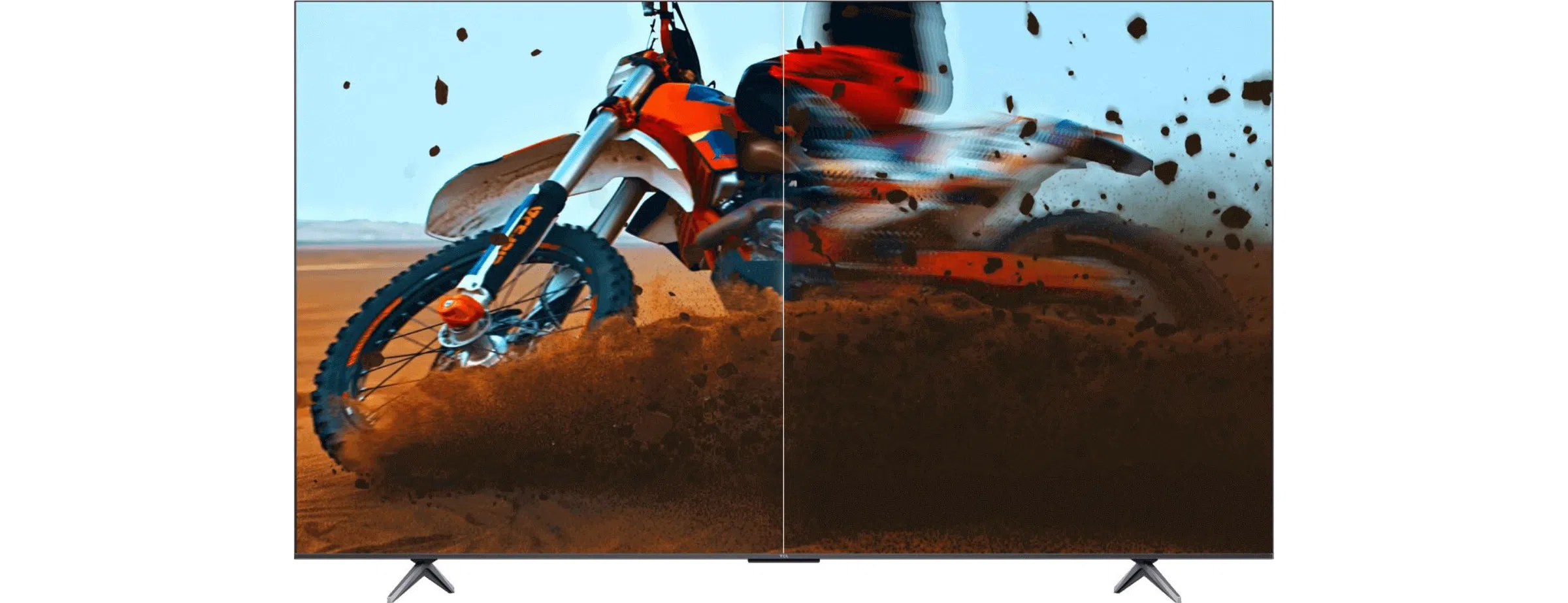 TCL AI Motion Action scenes and smooth details טלוויזיה חכמה P6L 4K SMART TV מבית TCL