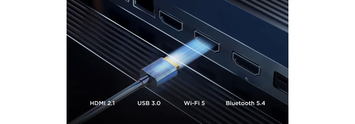 مع تقنية HDMI 2.1، ستحصل على أقل زمن استجابة وتحسين تلقائي للصورة للألعاب