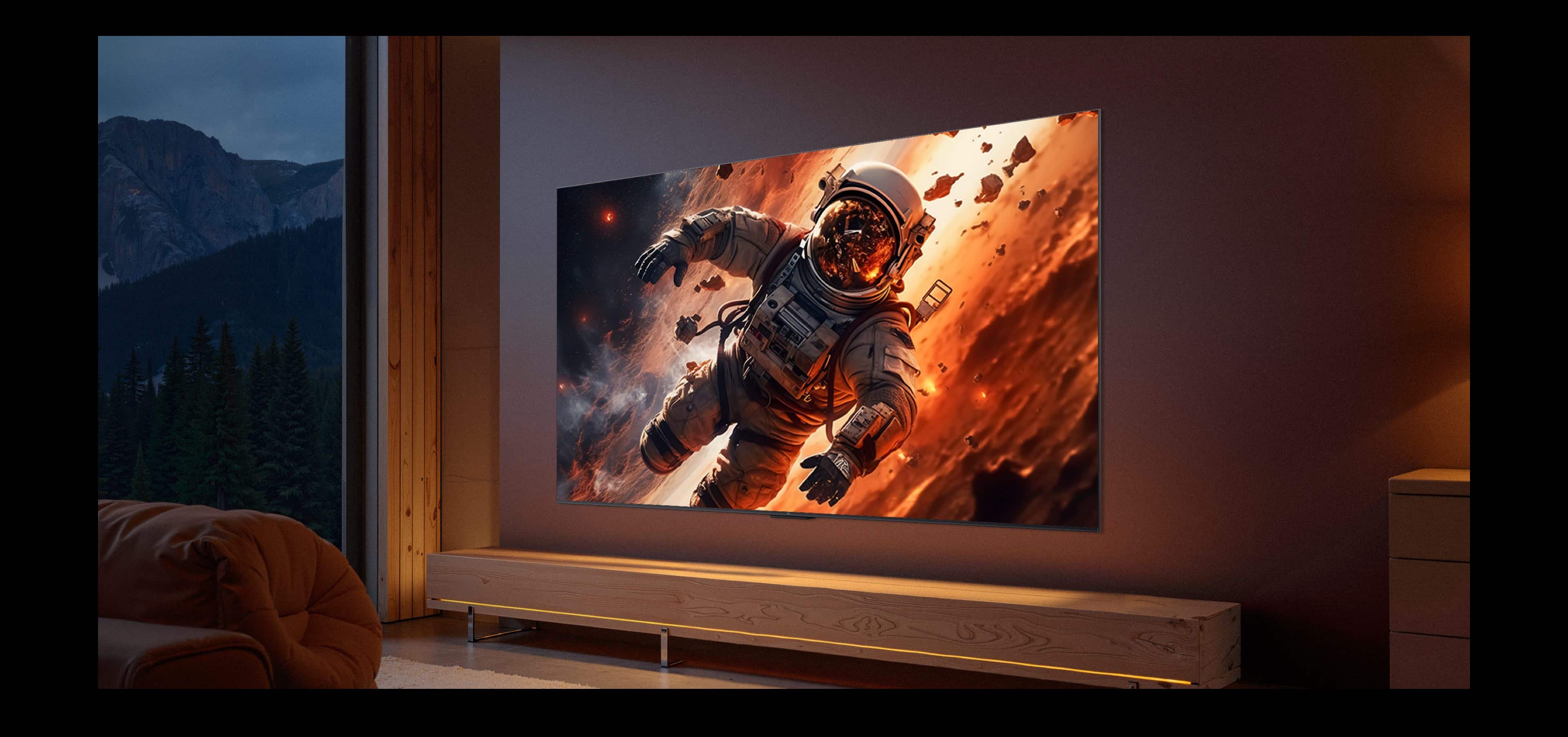 В TCL QLED используются цветные квантовые кристаллы.