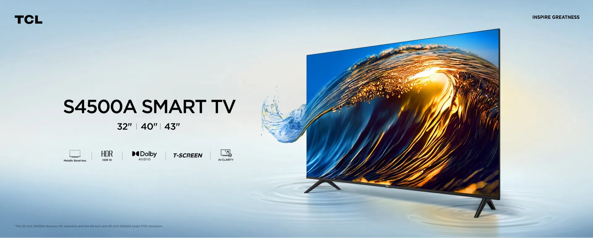Top banner of S4500A SMART TV
