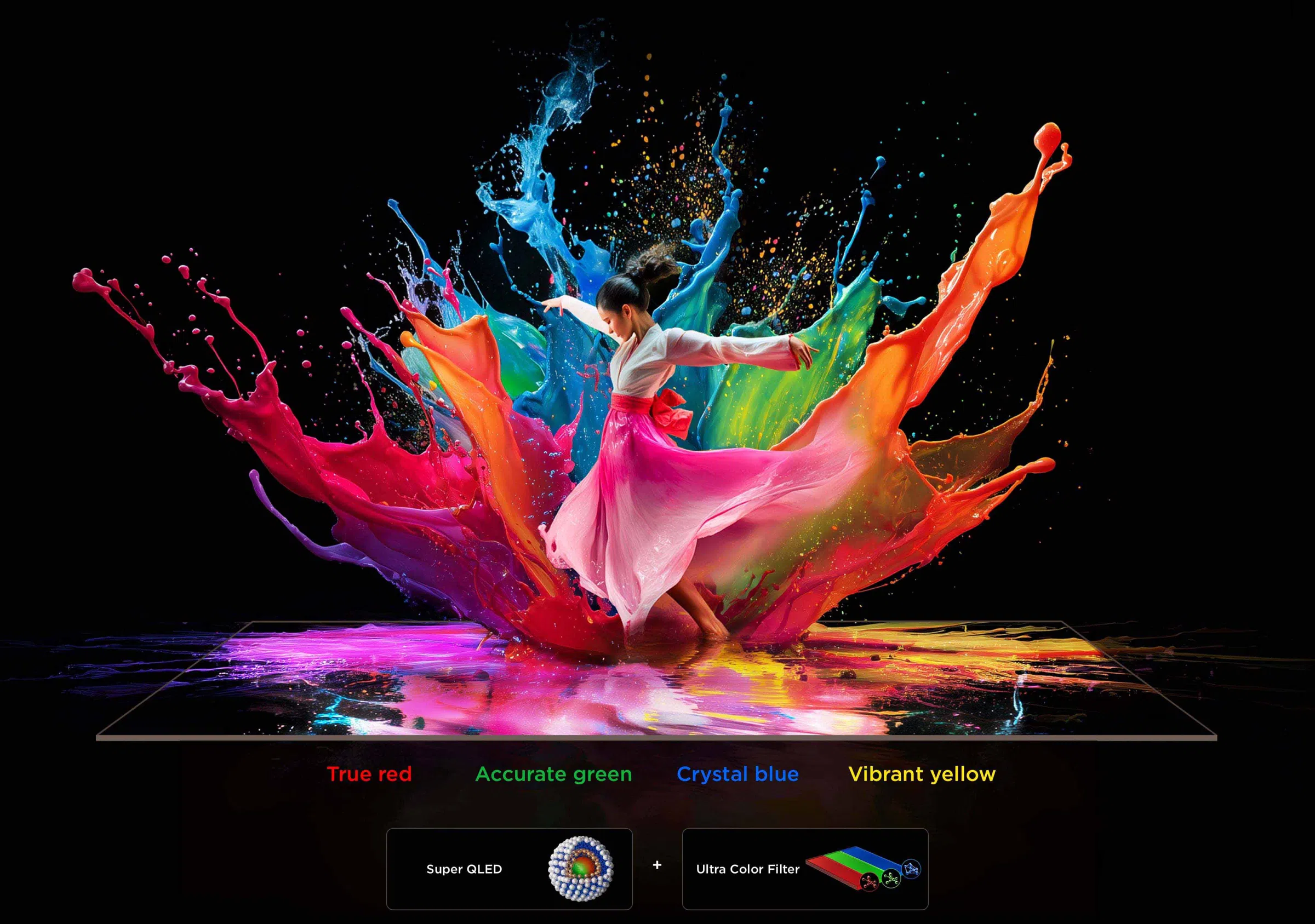 65C8L 4K 65" SQD-Mini LED Google TV TCL C8L SQD-Mini LED TV Up to 100% BT.2020 All Scenes Wide Color Gamut