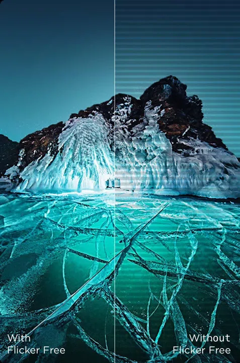 Многократный уход за глазами-разгон без мерцания