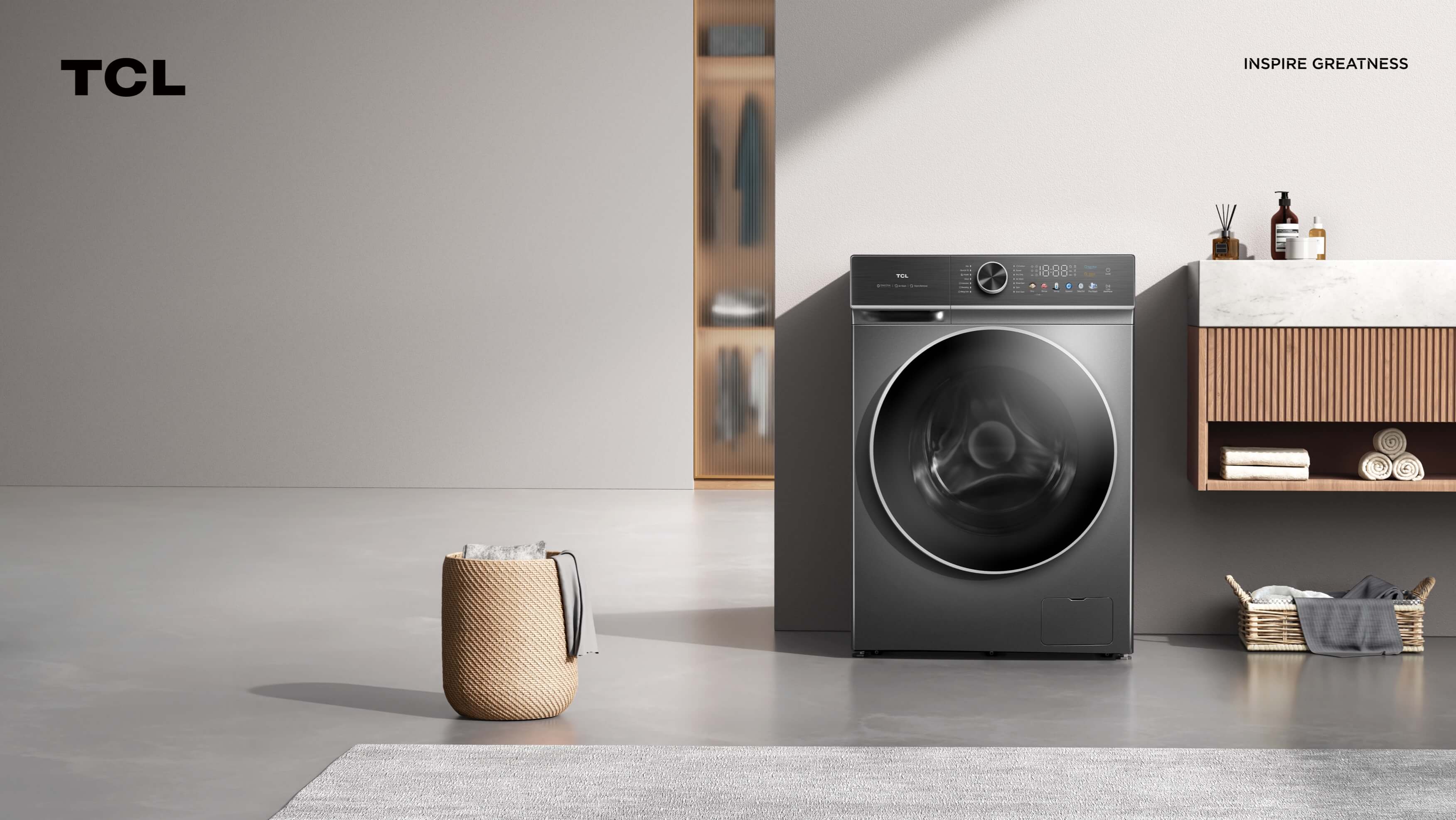 TCL 10kg Wash/7kg Dry Capacity Inverter Front Loading Washer and Dryer