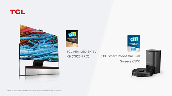 TCL 8K OD Zero Mini LED TV and Smart Home Appliance Receives CES 2022 Innovation Awards