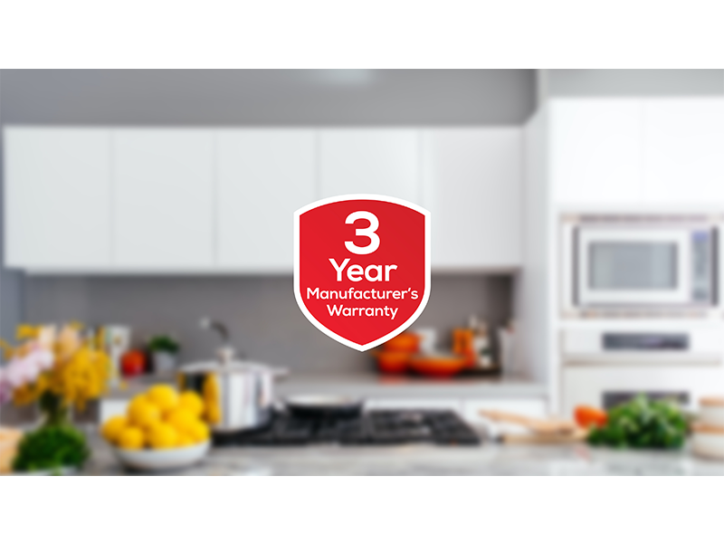 3 Year Manufacturer's Warranty