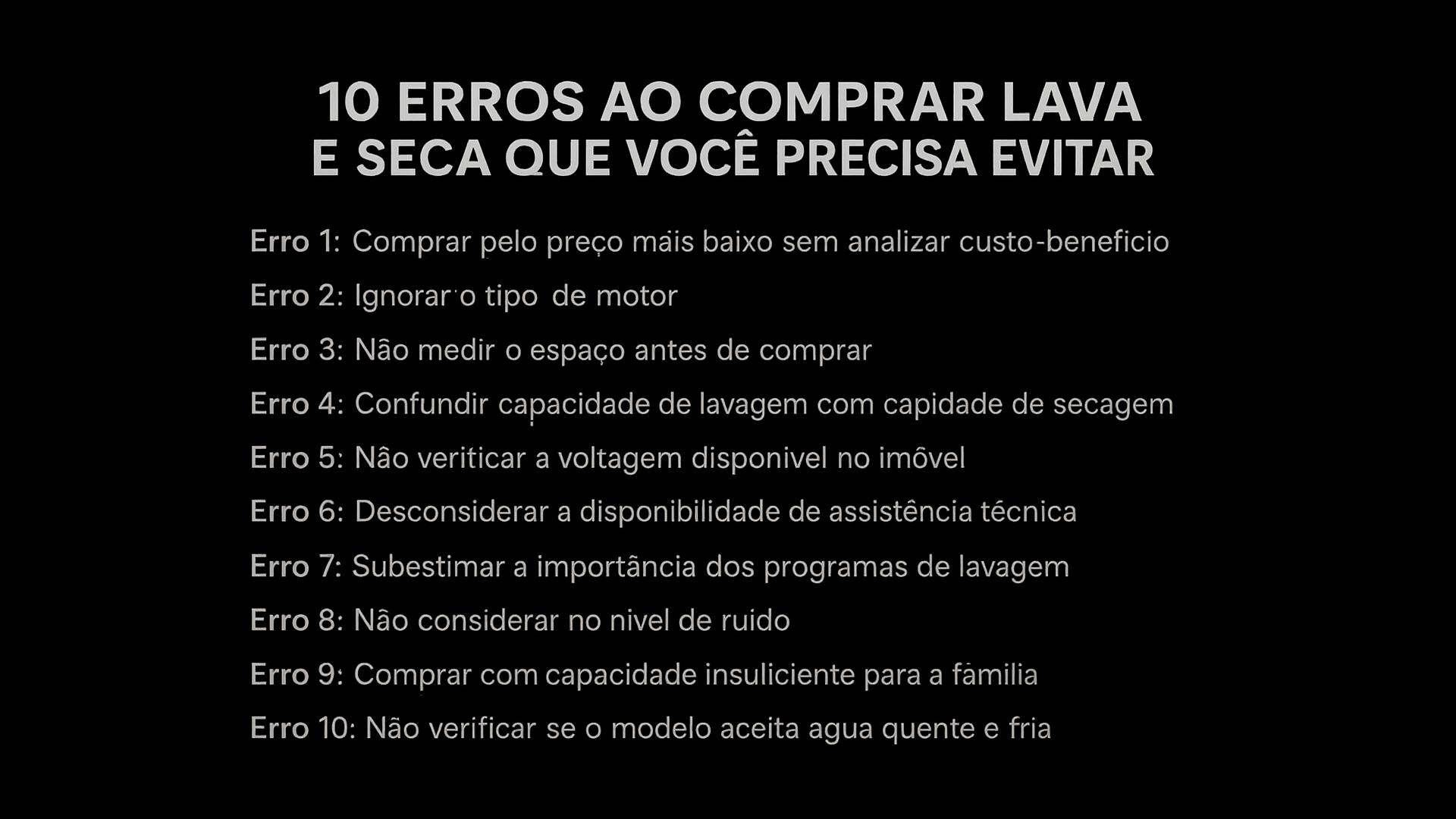 10 erros ao comprar lava e seca que você precisa evitar