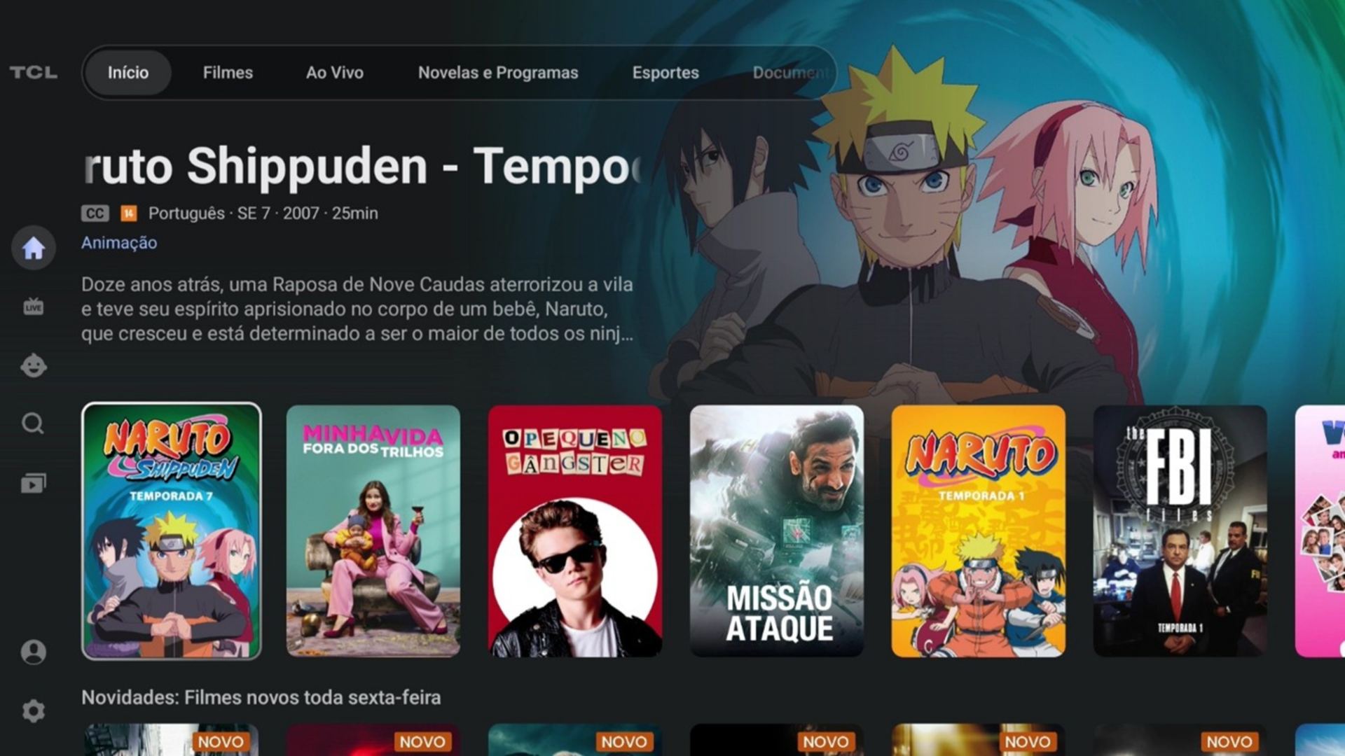 TCL Channel libera mais de 700 episódios de Naruto,  dublados em português e gratuitos