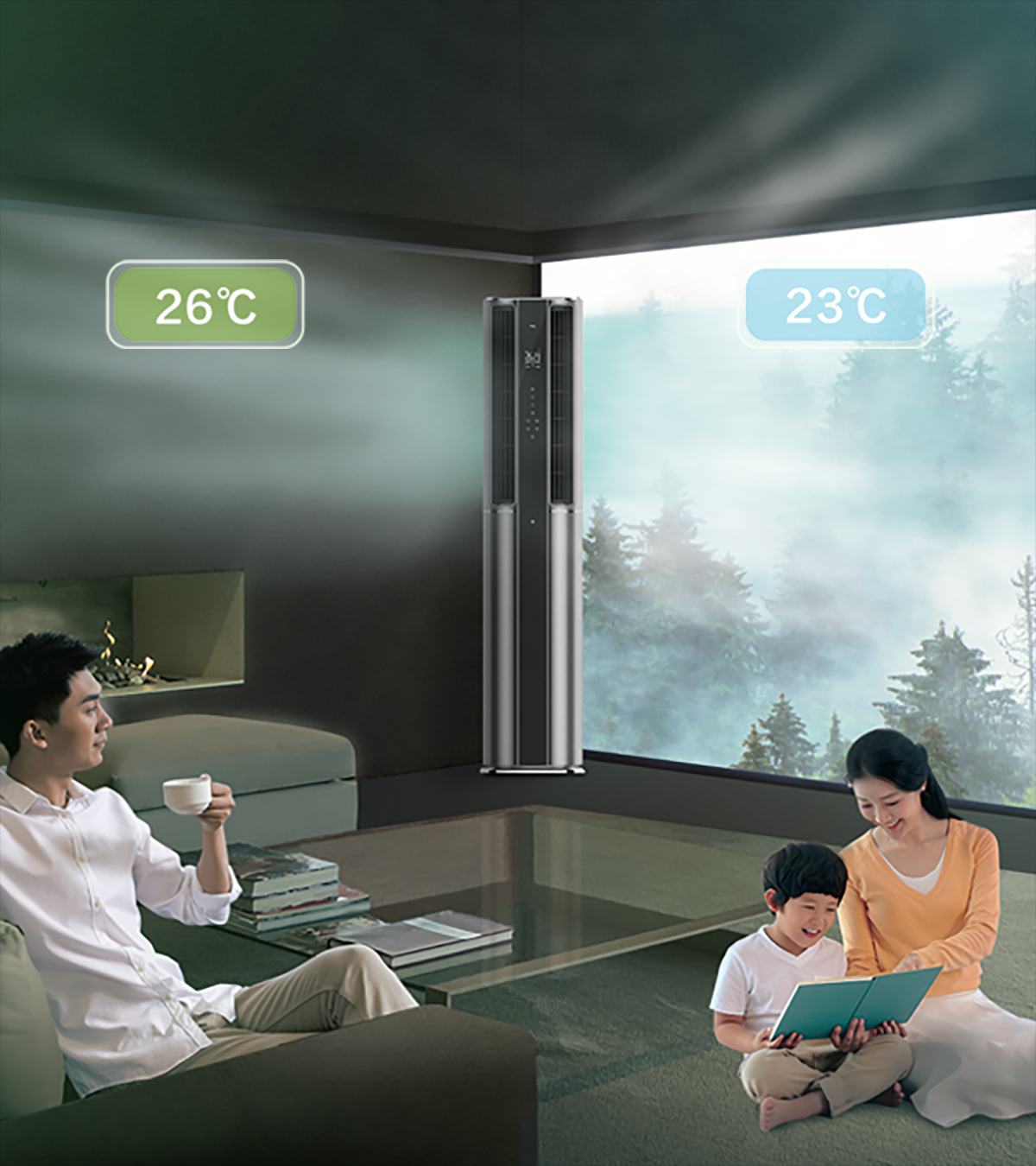 TCL3匹空调柜机-双温柔风空调C12