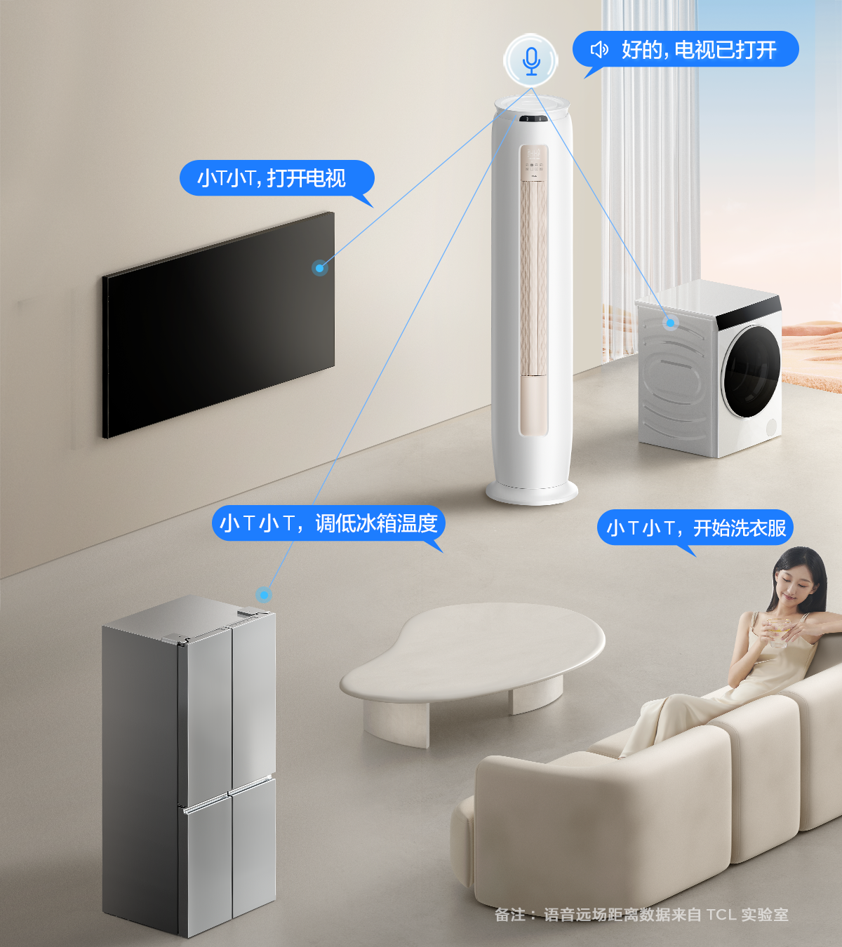 TCL3匹空调柜机-语音空调 小金聆