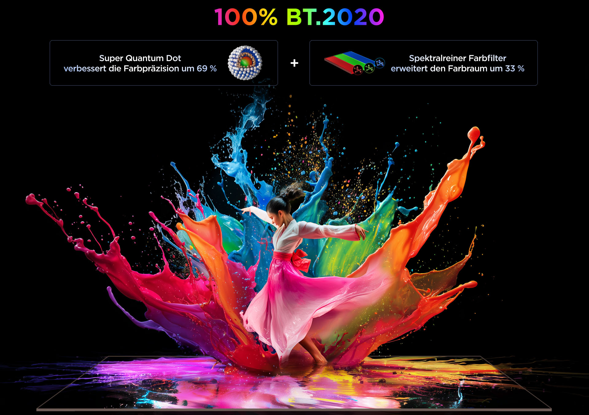 TCL QLED utilizes Colorful Quantum Crystals