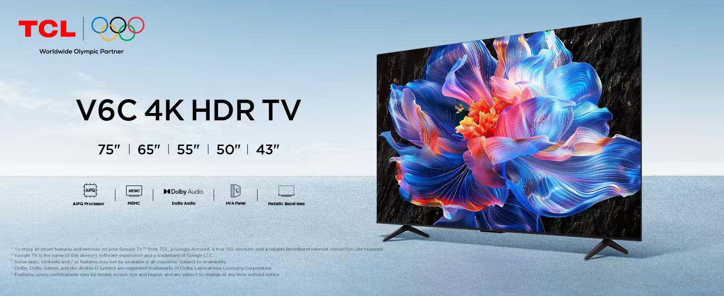 TCL V6C-4K HDR TV-55/65/75 Inch TV 