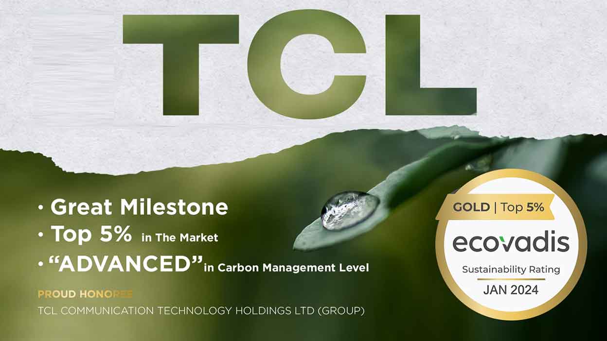 TCL Wins EcoVadis 2024  Gold Award for Sustainable Practices