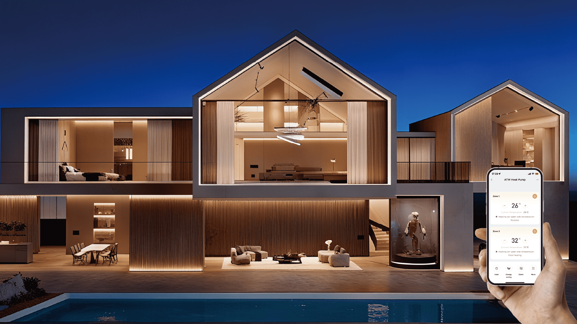 TCL R290 water heater with outdoor installation