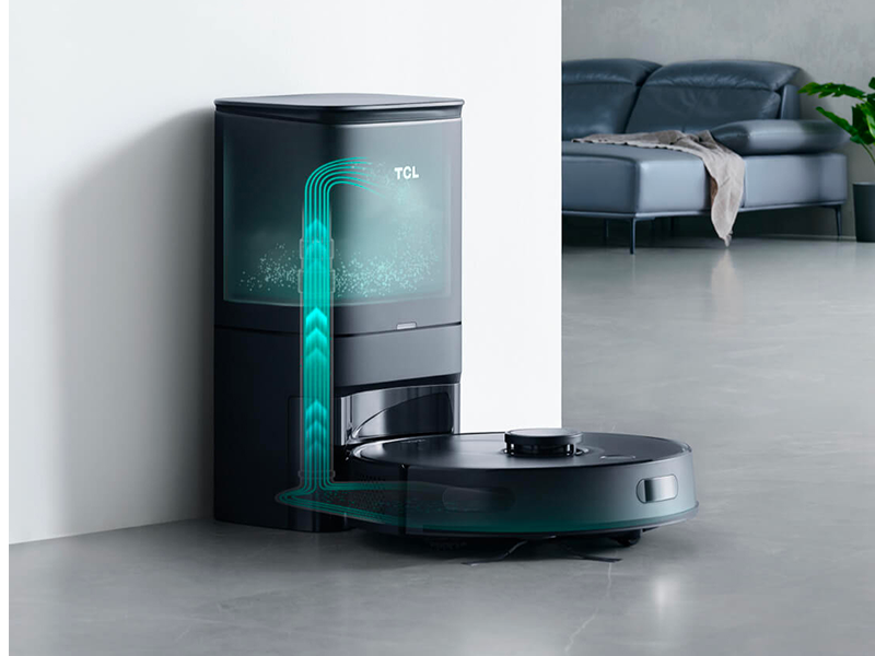 Selvtømmende støvbeholder