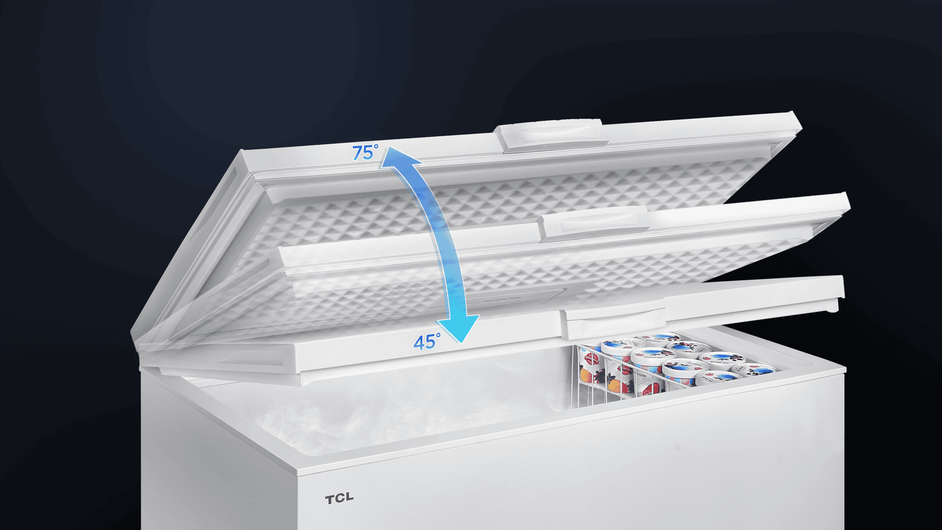 Counter-balanced lid