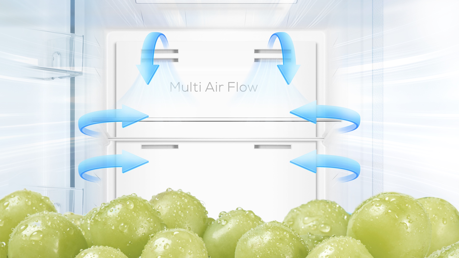 Multi-level homogenous cold air distribution for optimal food preservation