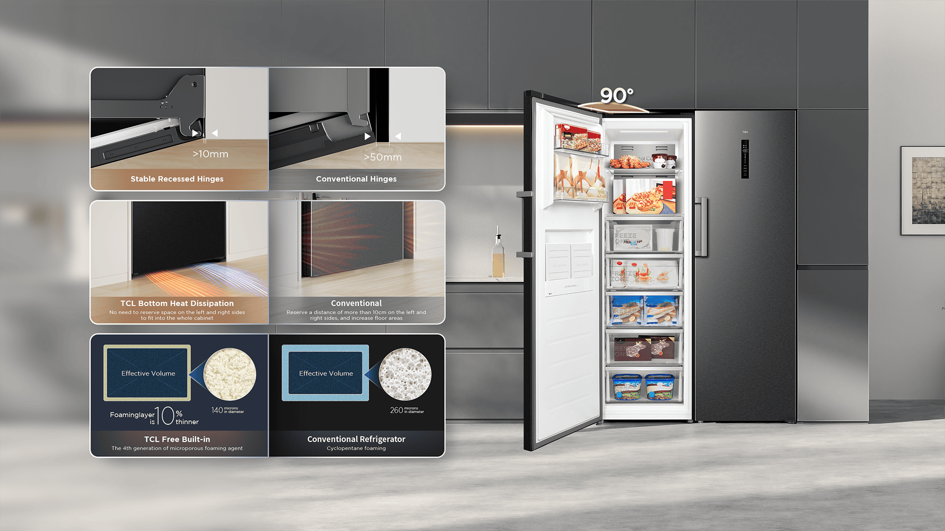 Upright Fridge FC329FXD2 - TCL Europe