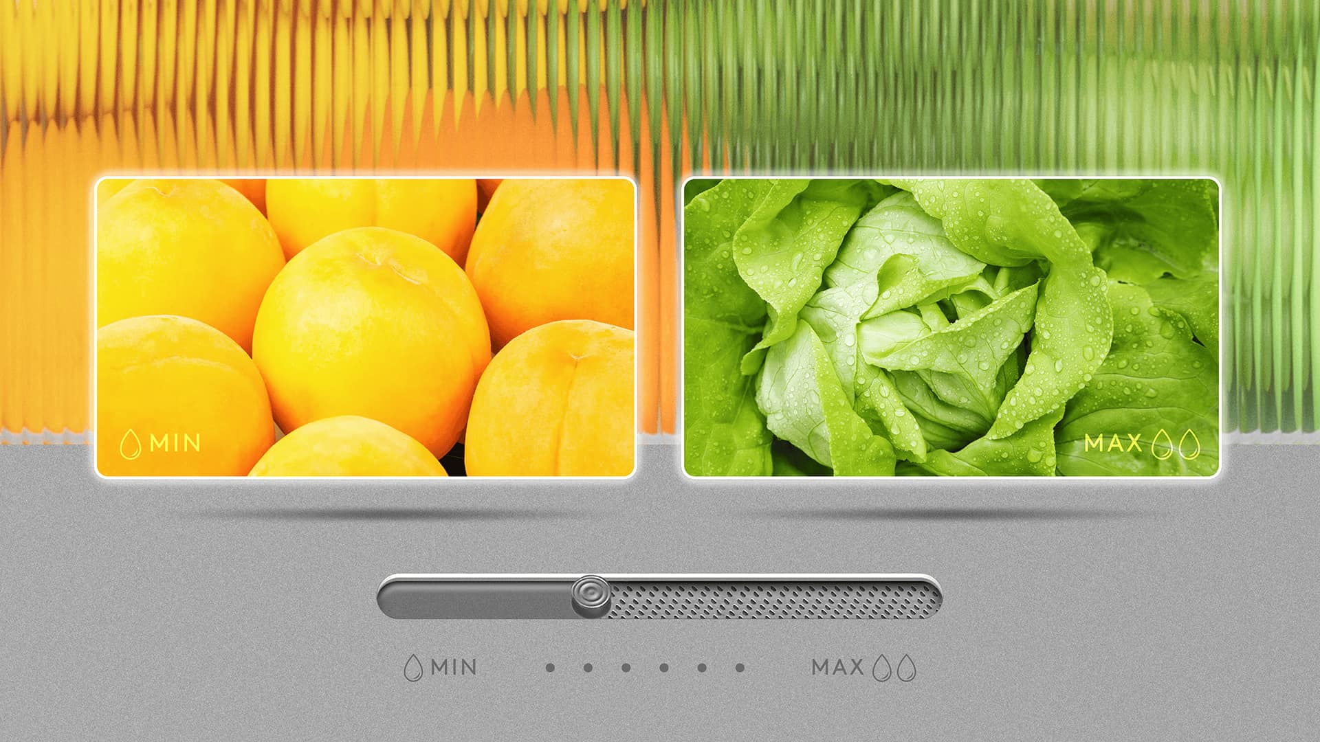 TCL Fridge's Fresh Box with Humidity Slider