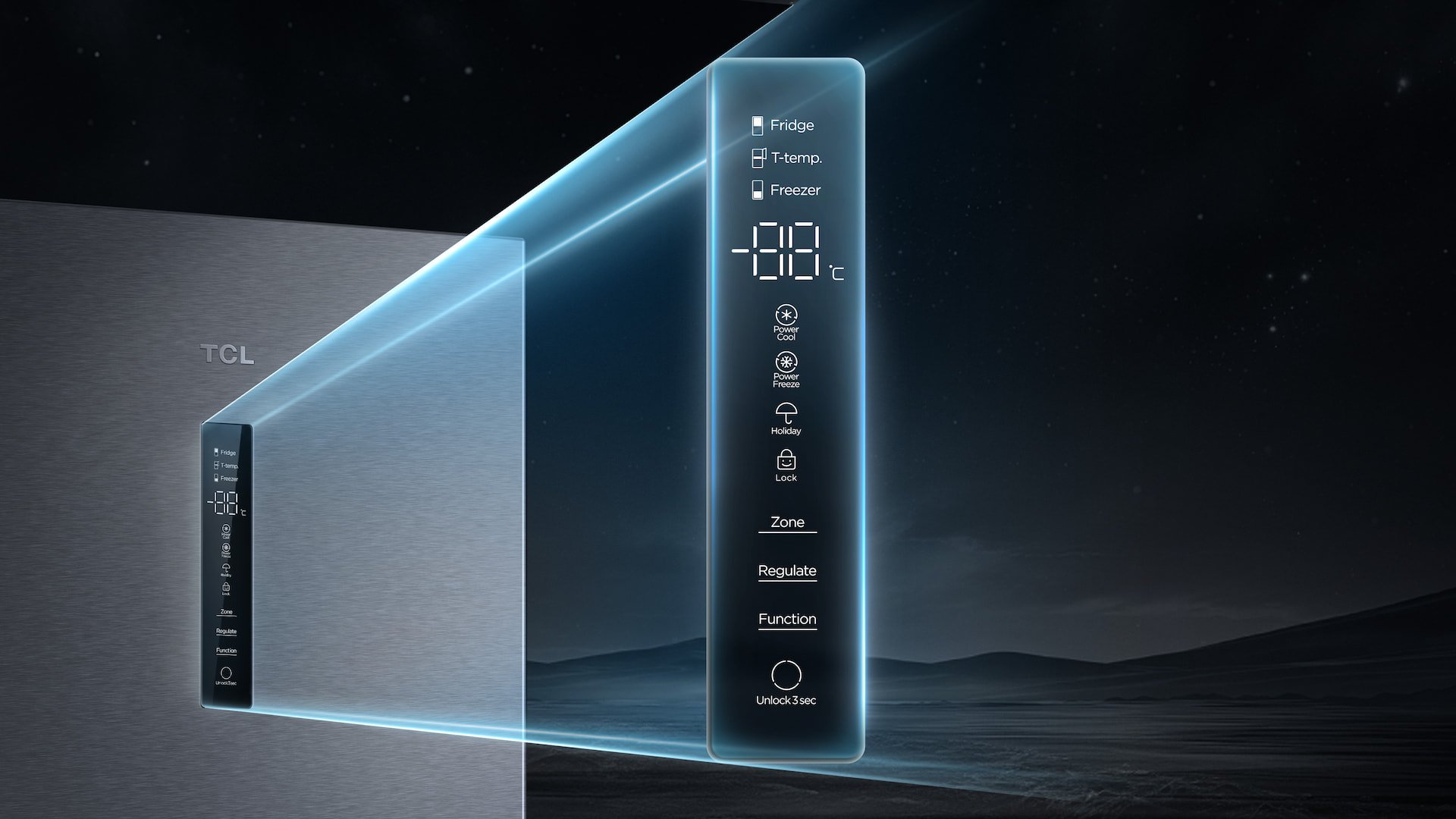 TCL fridge can easy of use without opening the door