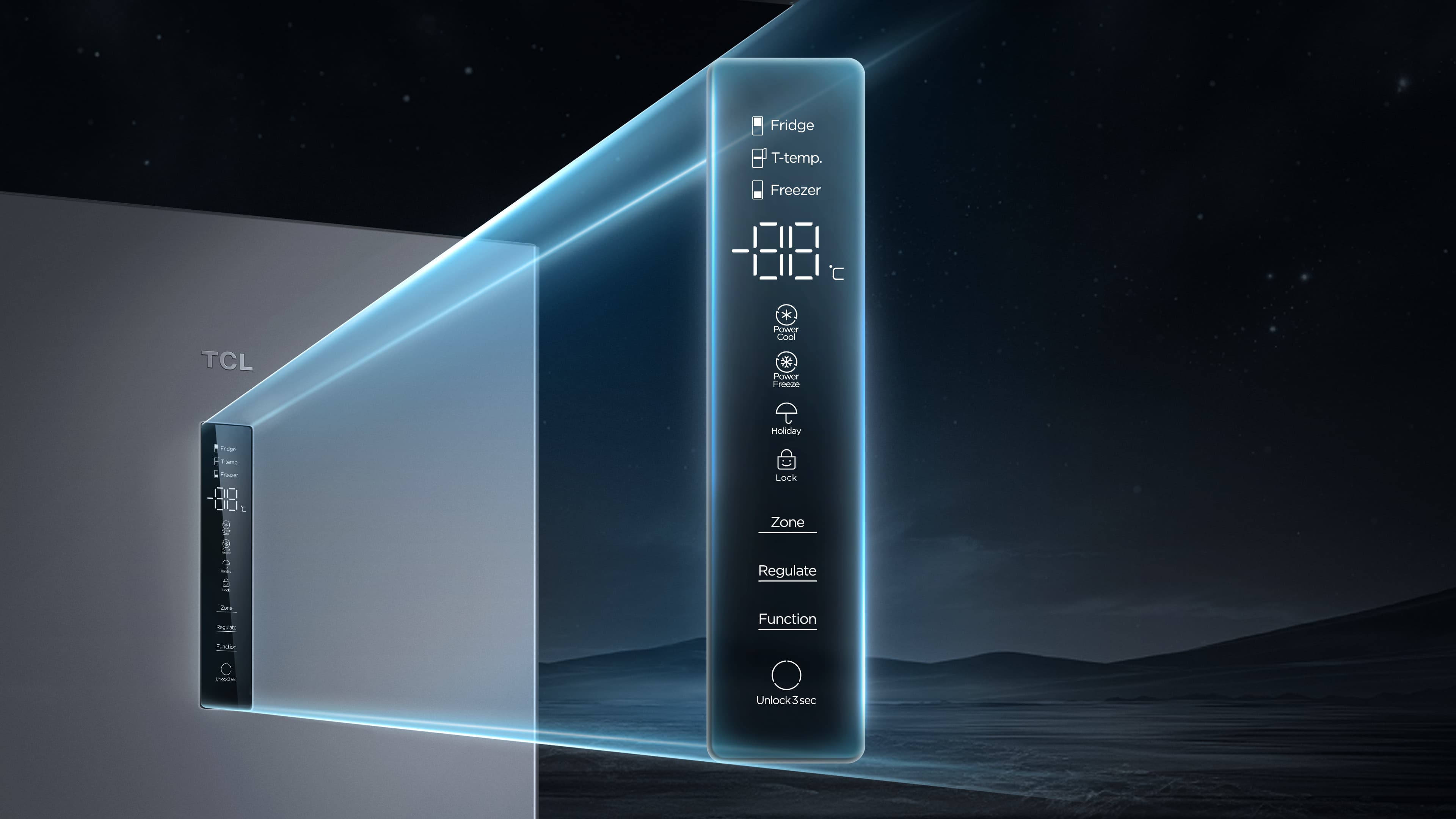 TCL fridge can easy of use without opening the door