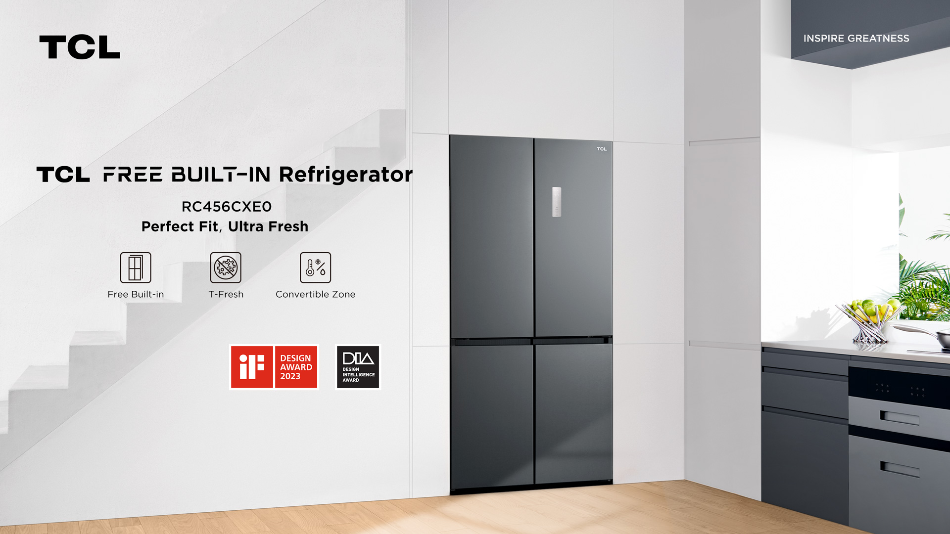 Lodówka do zabudowy RC456CXE0 - TCL Polska