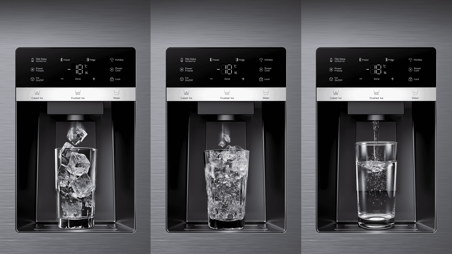 TCL RC591SXE1 has 3-in-1 ice maker