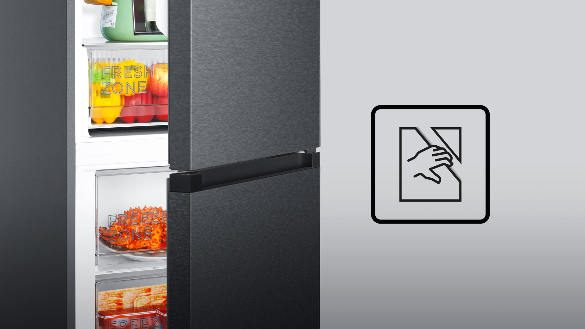 TCL fridge with Recessed Handle