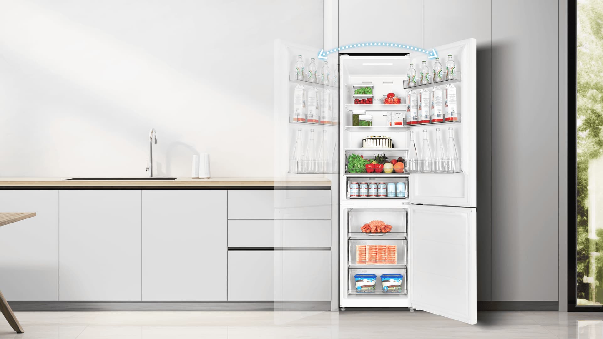 乐竟体育 fridge can flexibly installation fits all kinds of spaces