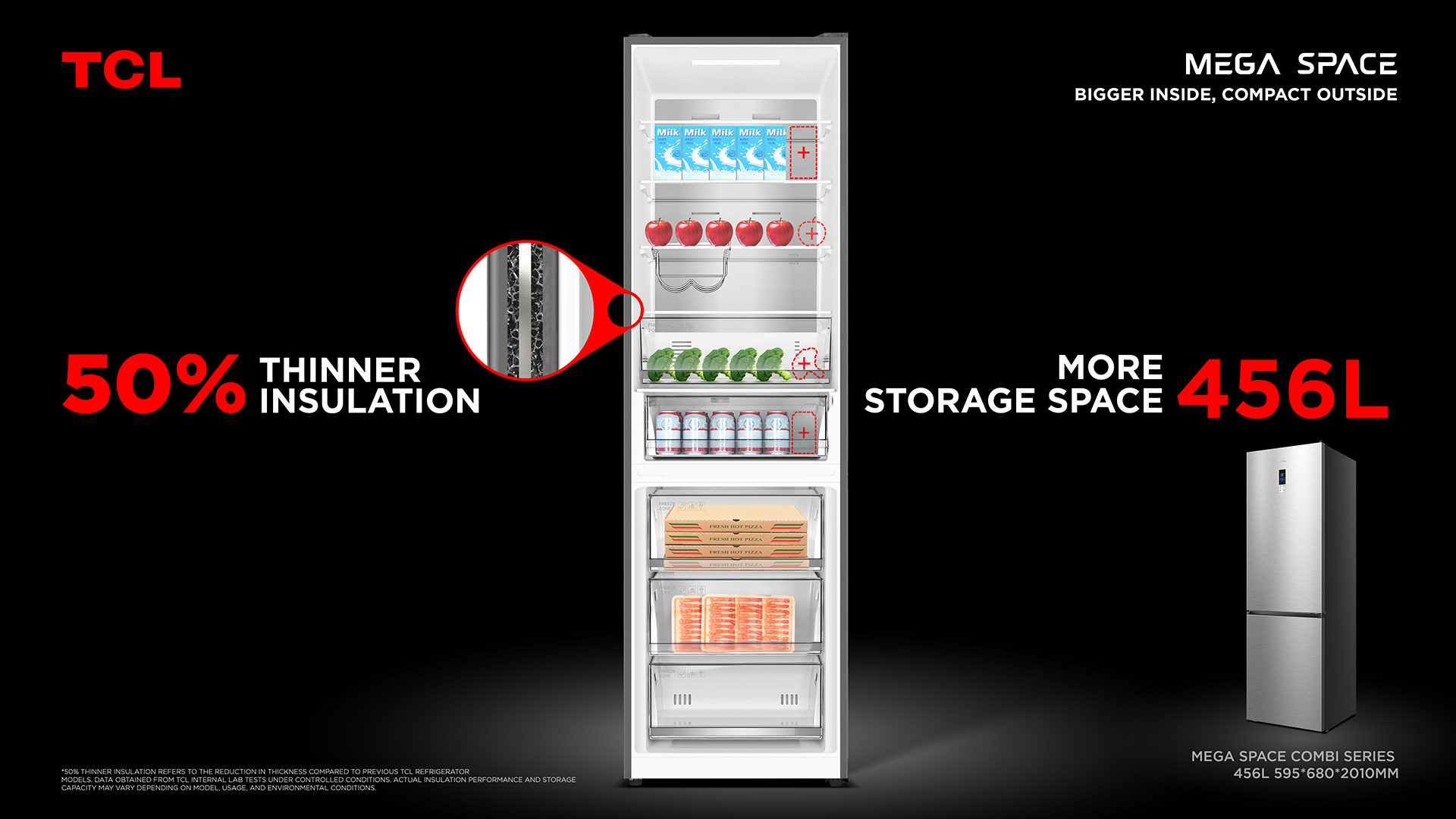 Preserve more freshness with TCL's innovative fridge