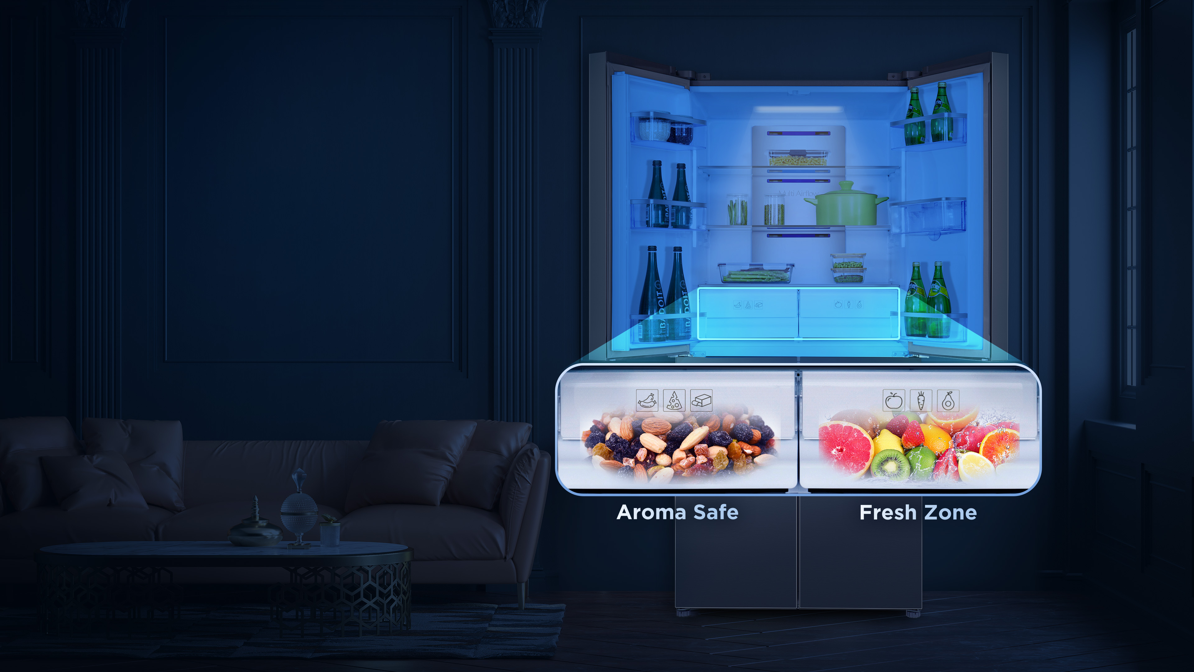 乐竟体育 Refrigerators Aroma Safe Fresh Zone