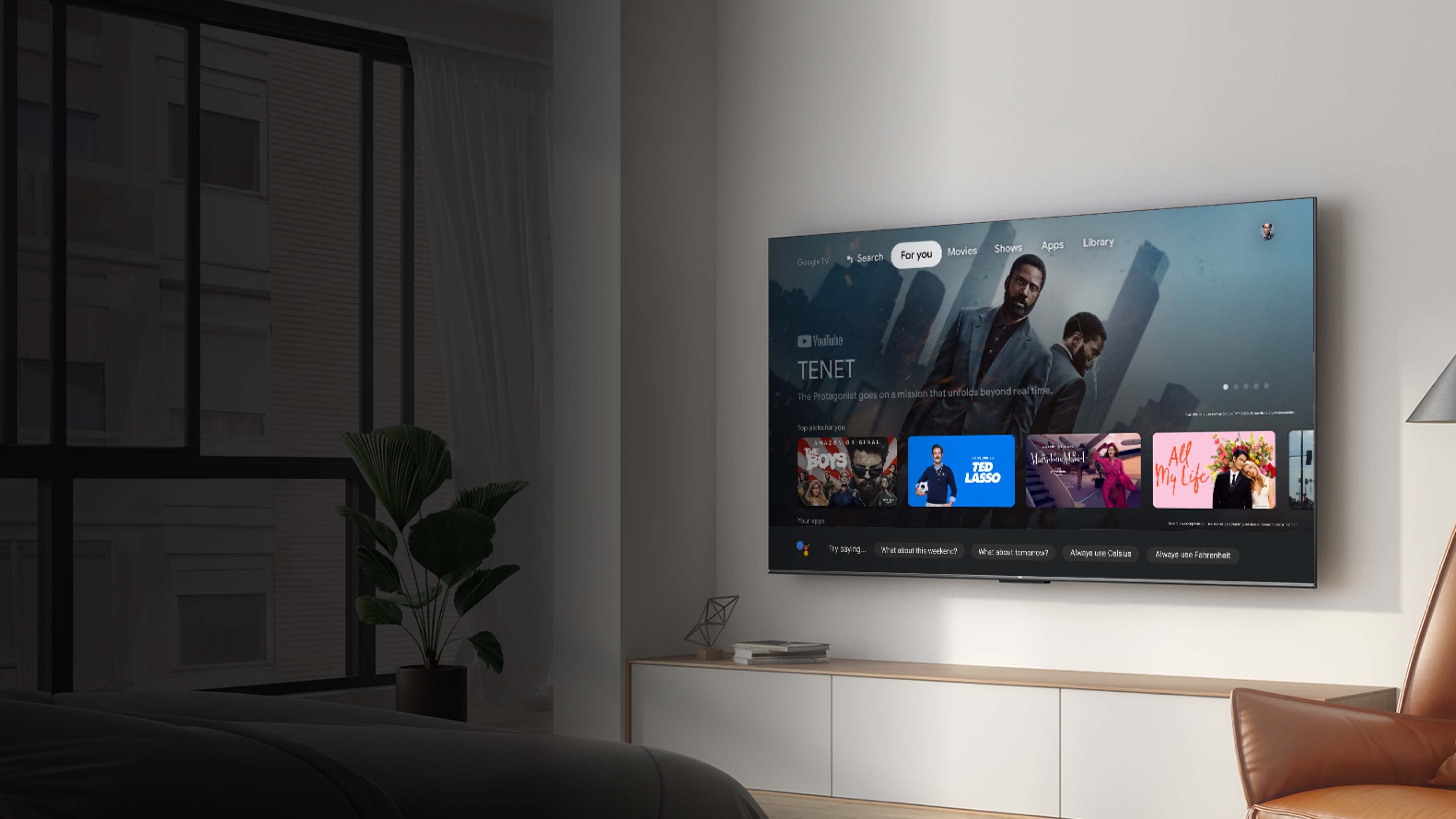 Fait pour vous <br>L'aide de Google sur votre grand écran.