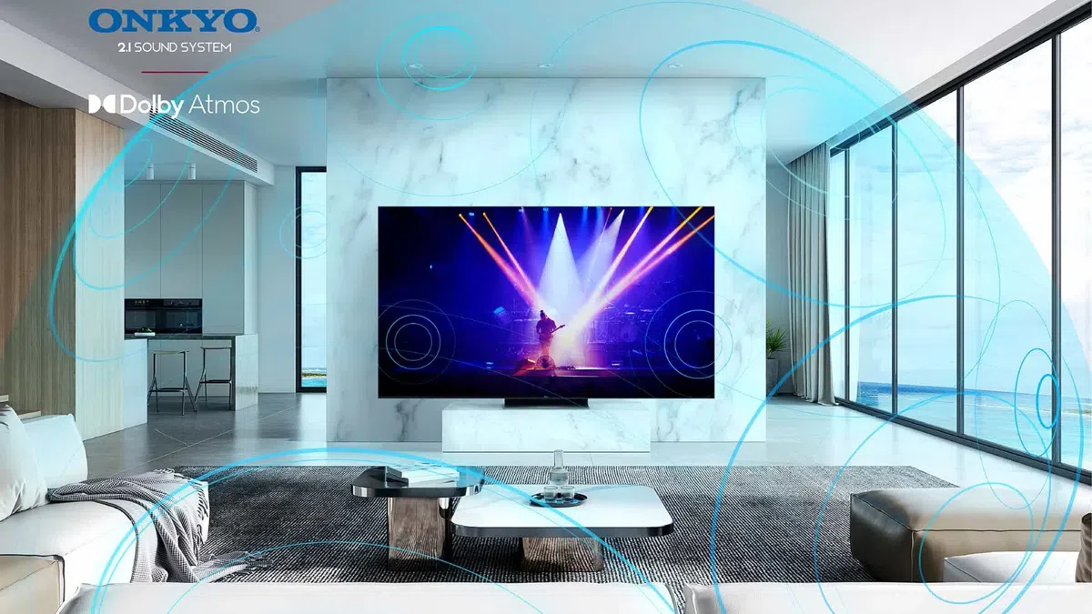 ONKYO 2.1 sound system with Dolby Atmos