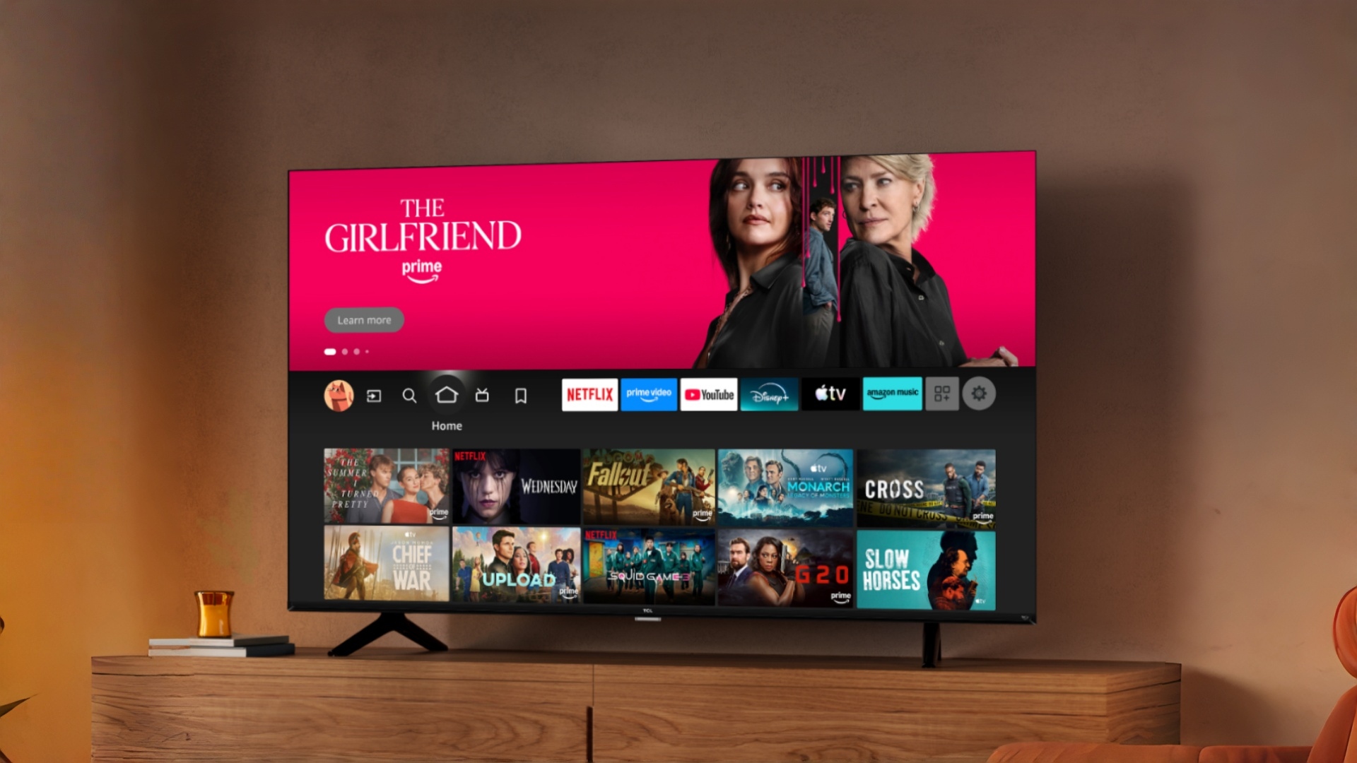 טלוויזיה חכמה V6D 4K HDR TV מבית TCL