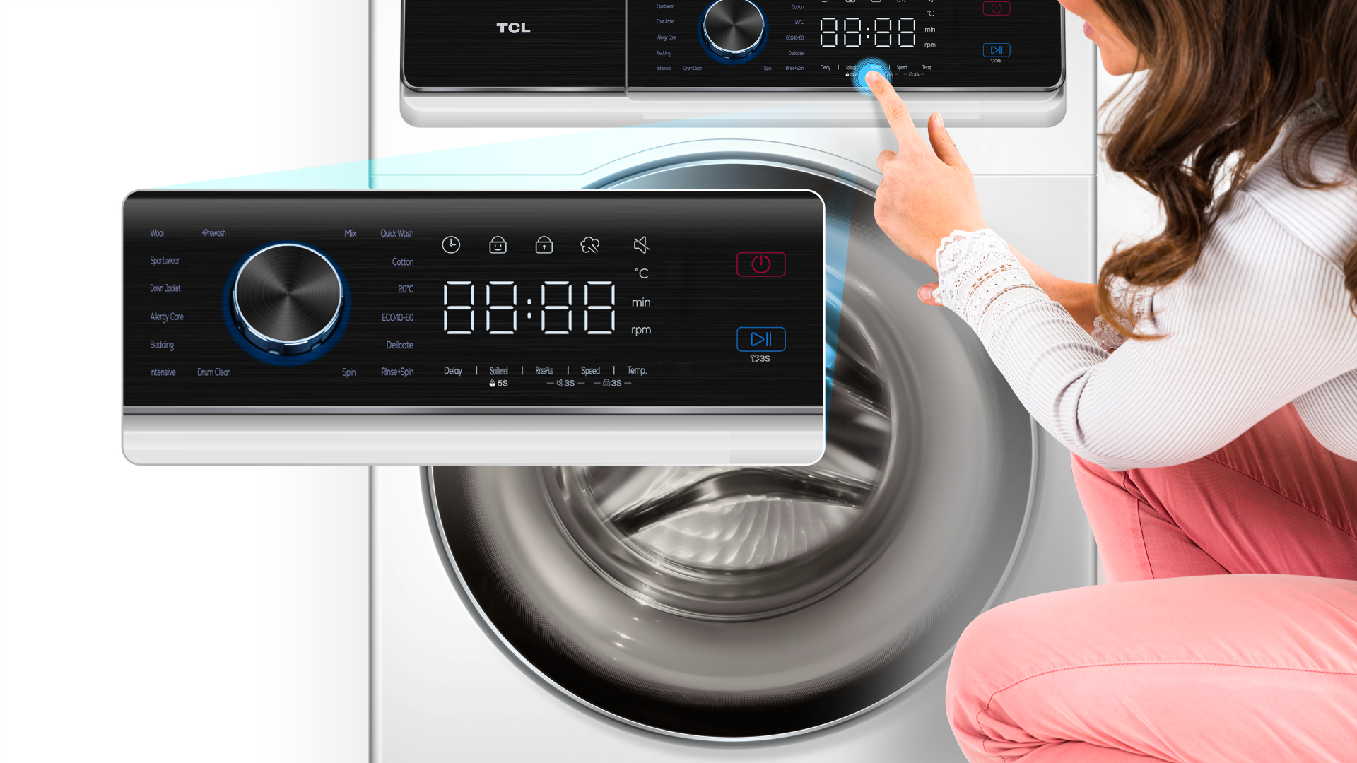 TCL Washing Machine cp0824wc0 Touch Control Display