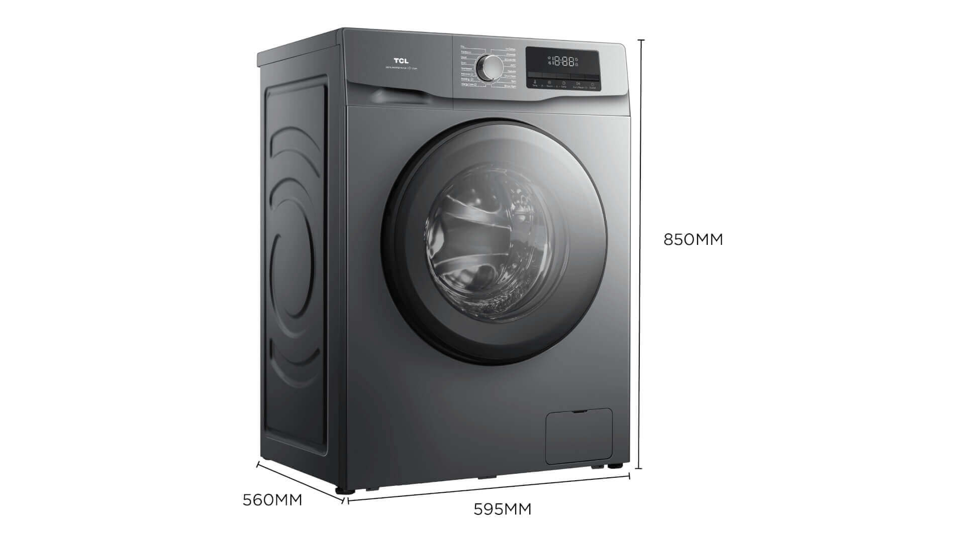 TCL front-loading washing machine‘s dimension