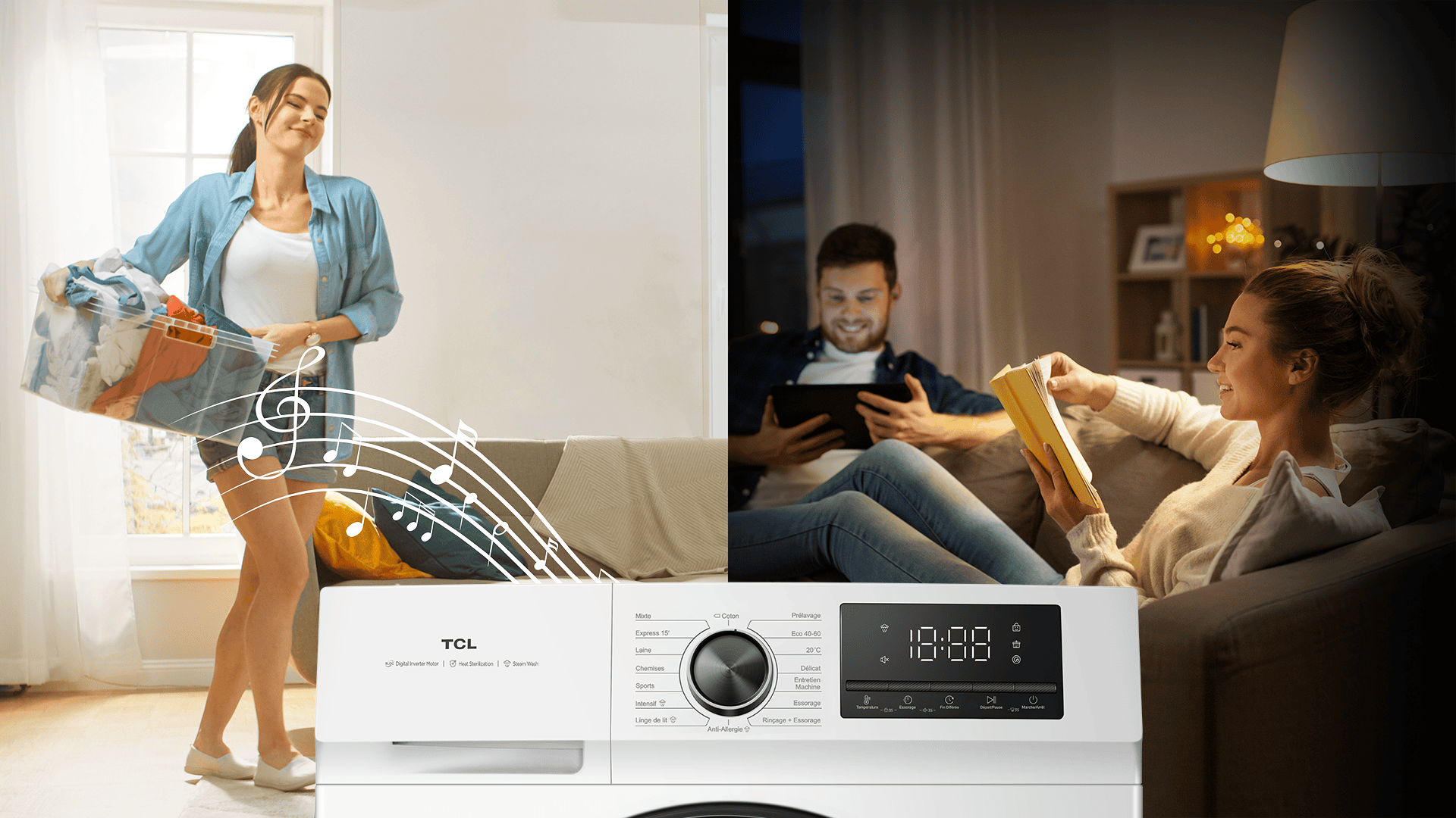 TCL FF0724WA2 washing machine with silent button