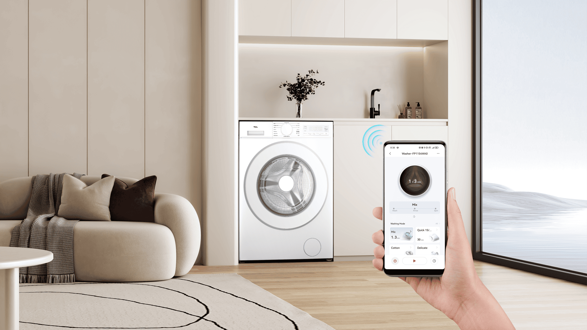 TCL washing machine with digital inverter motor