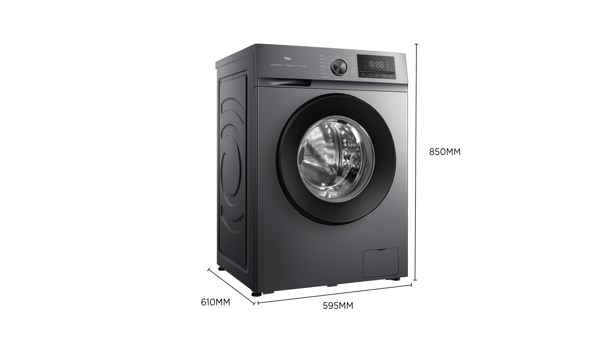 TCL front-loading washing machine‘s dimension
