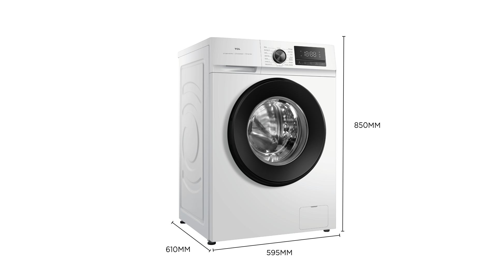 TCL front-loading washing machine‘s dimension