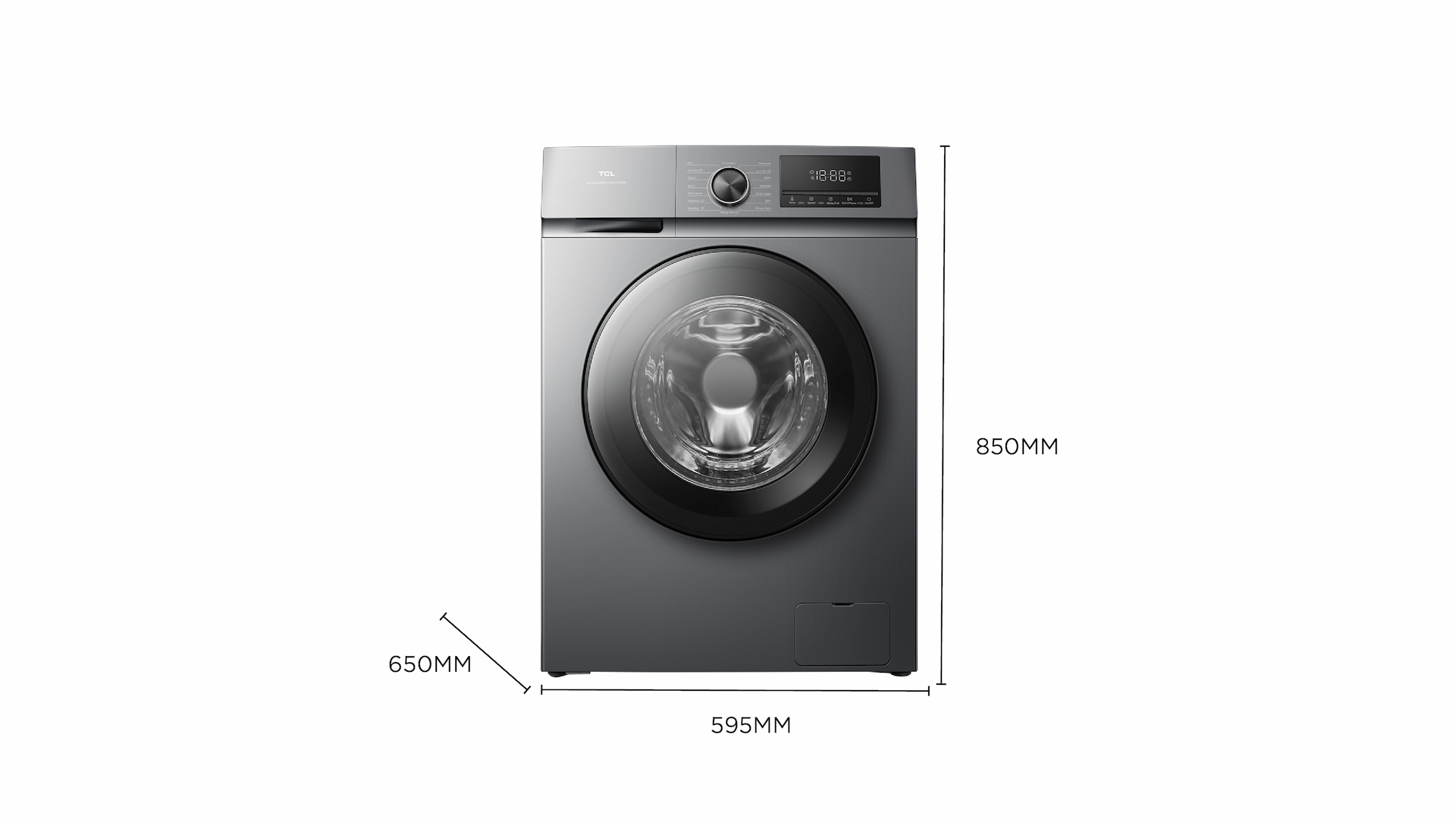 TCL front-loading washing machine‘s dimension