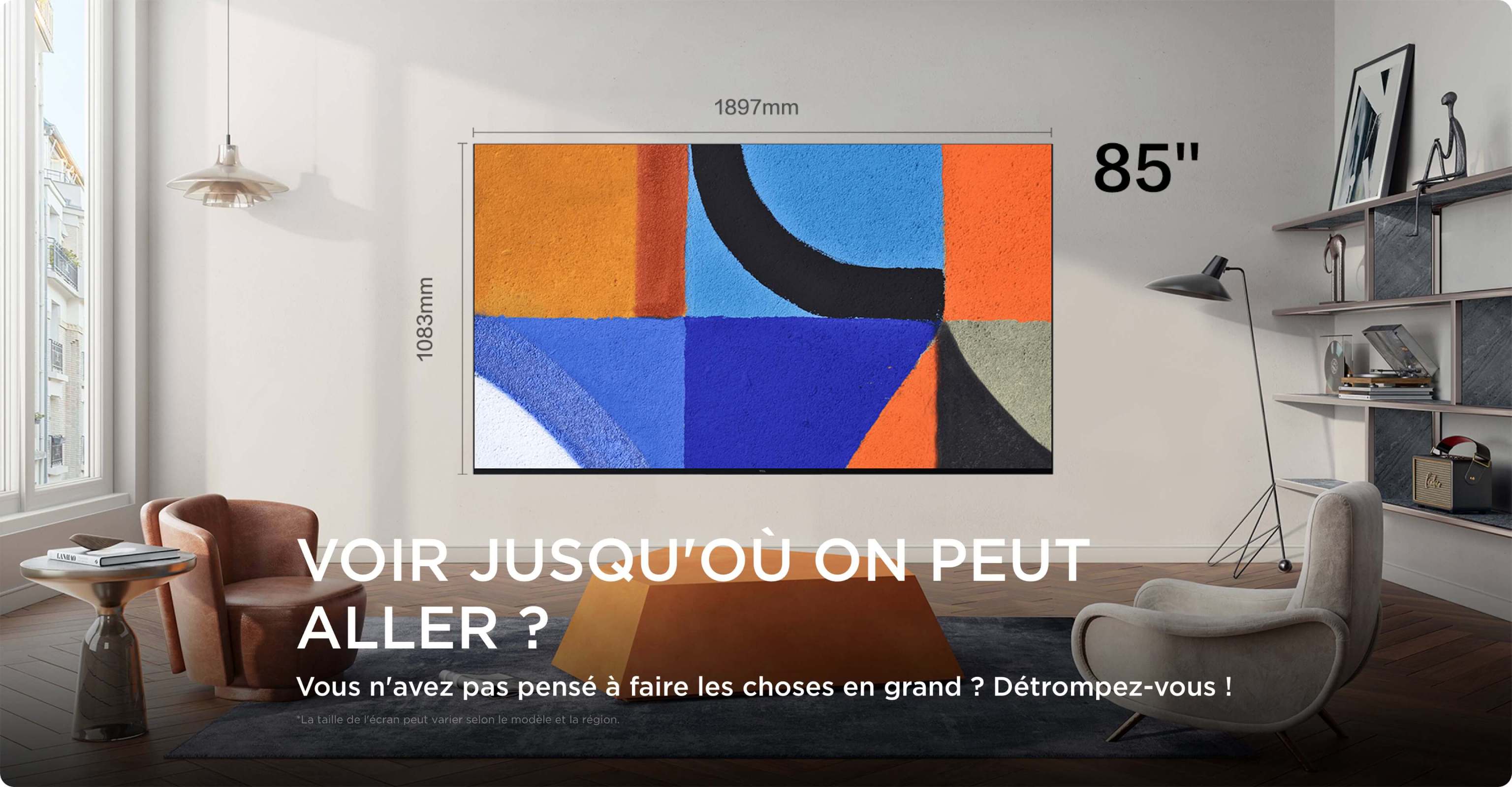 TCL Big TV Screen Size 