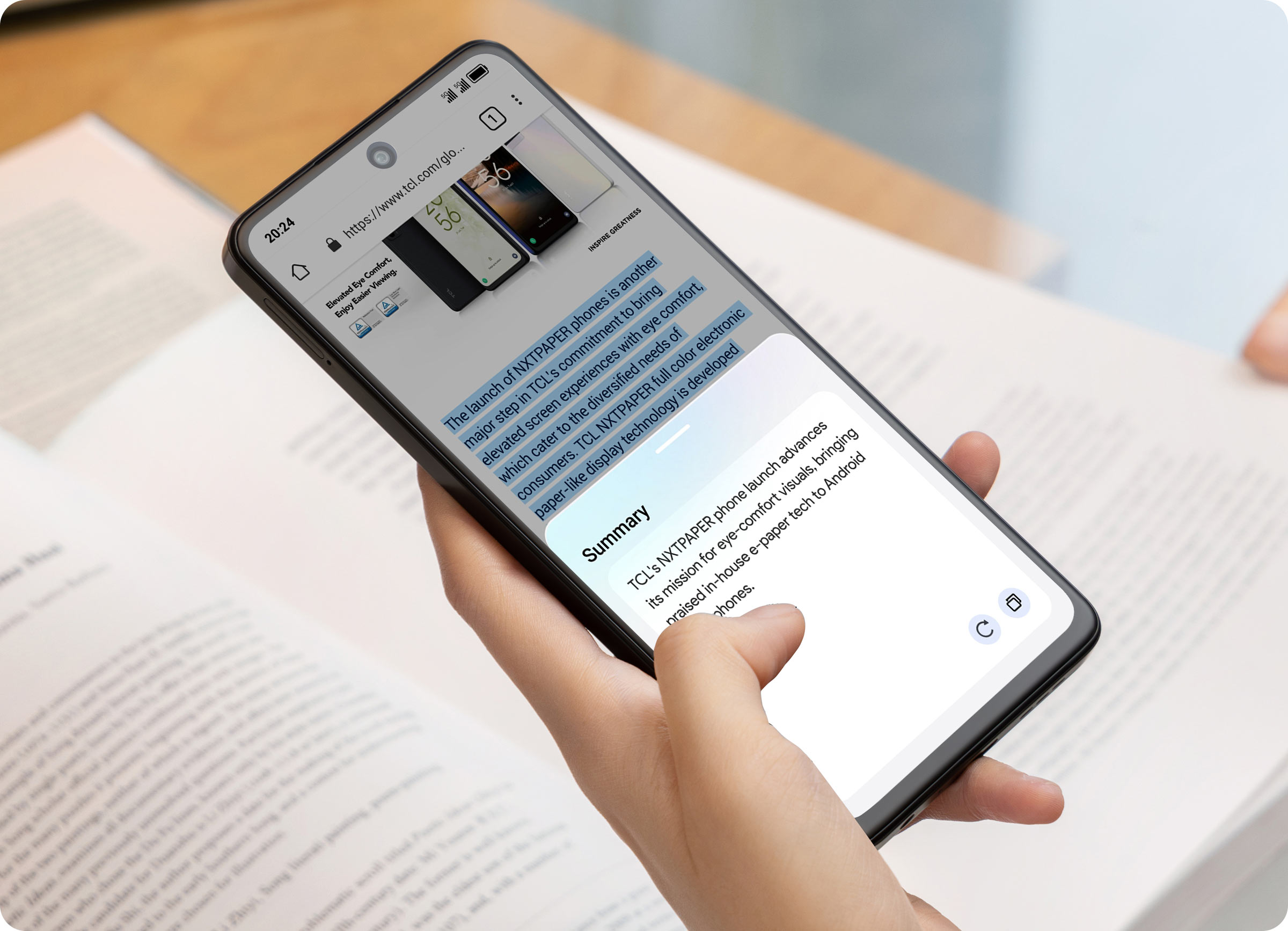 TCL 50 PRO NXTPAPER 5G | Full-color Electronic Paper Display | TCL