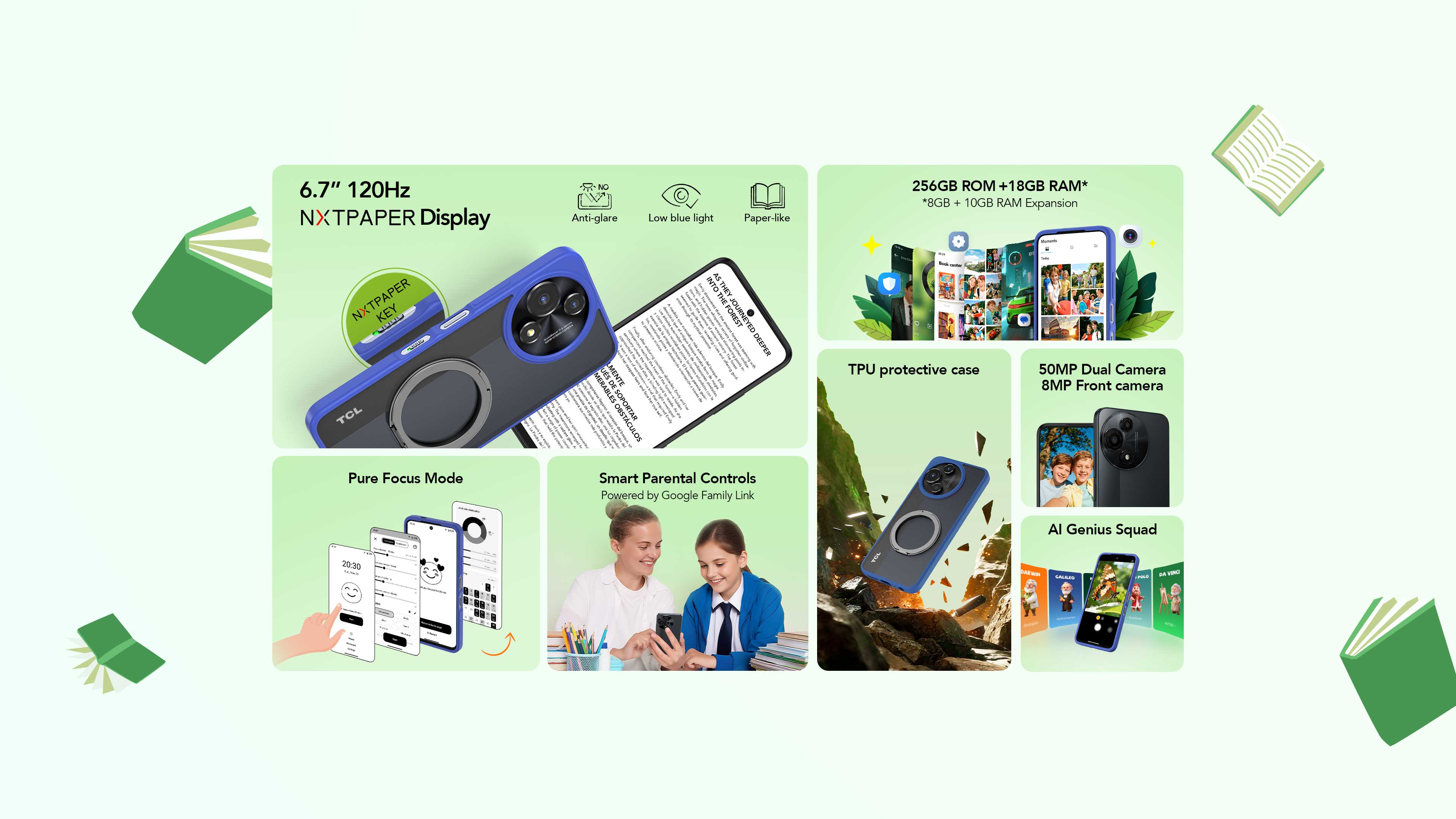 TCL NXTPAPER 5G Junior Smartphone Key Feature